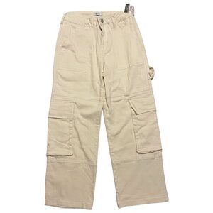 Rue 21 Cream Cargo Pants Wide Leg